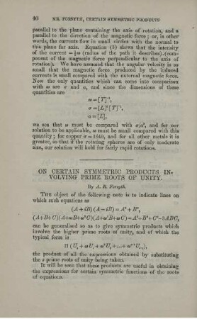 On certain symmetric products involving prime roots of unity.