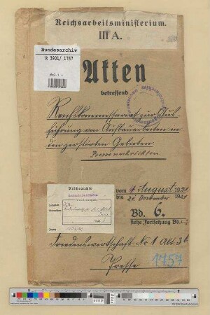 Reichskommissariat zur Ausführung von Aufbauarbeiten in den zerstörten Gebieten .- Pressenachrichten: Bd. 6