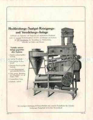 Hochleistungs-Saatgut-Reinigungs- und Veredelungs-Anlage