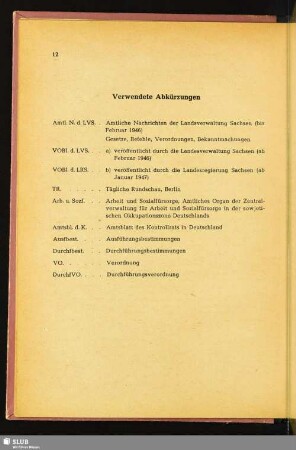 Verwendete Abkürzungen