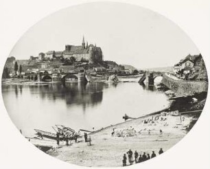 Die gesprengte Elbbrücke in Meißen
