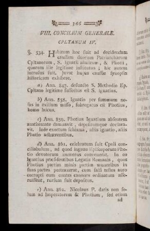366-374, VIII. Concilium (§ 534 - 539)
