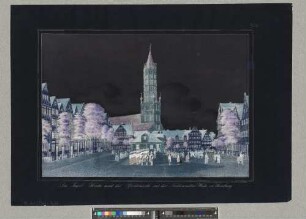 Die Jacobi Kirche und der Pferdemarkt mit der Nachtwächter Wache in Hamburg (Ansichten von Hamburg und der Umgegend ; III,32) (Hamburg's Vergangenheit in bildlichen Darstellungen ; III,32)