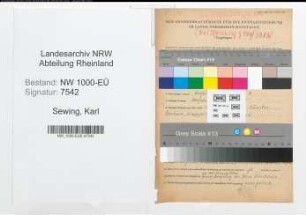 Entnazifizierung Karl Sewing, geb. 13.06.1912 (Landwirtsch.Arbeiter)