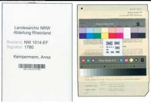 Entnazifizierung Anna Kempermann , geb. 01.09.1883 ()
