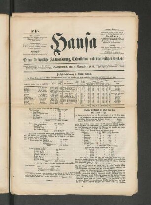 No. 175. Sonnabend, den 5. November 1853.