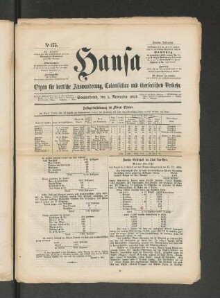 No. 175. Sonnabend, den 5. November 1853.