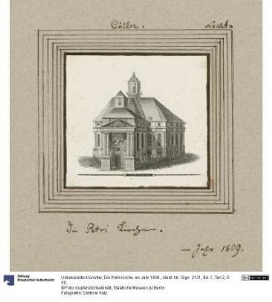Die Petri-Kirche. im Jahr 1809.