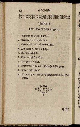 Inhalt der Betrachtungen