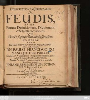 1: Eorum Definitionem, Divisionem, & Subiectum continens
