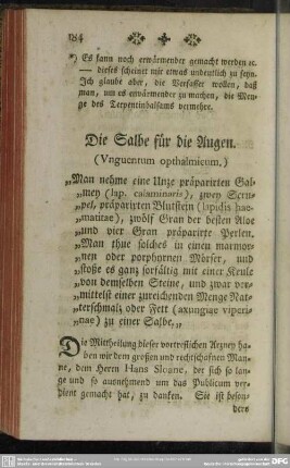 Die Salbe für die Augen