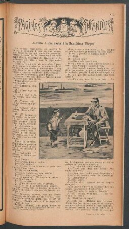 Juanito ó una carta á la Santísima Virgen : Páginas infantiles