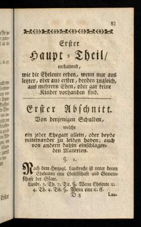 57-216, Erster Haupttheil
