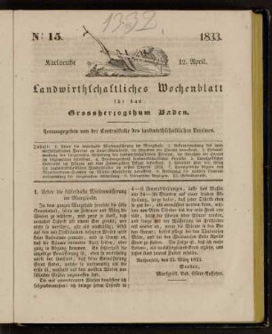 No 15. 12. April. 1833