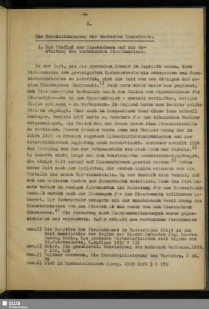 I. Der Entwicklungsgang der deutschen Landstraße