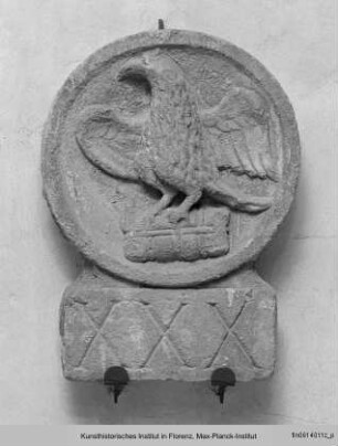 Relief mit dem Emblem der Florentiner Korporation Arte dei Mercatanti di Calimala