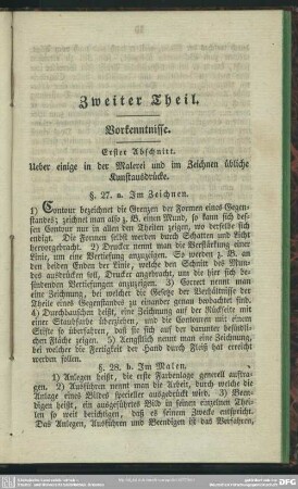 Zweiter Theil. Vorkenntnisse