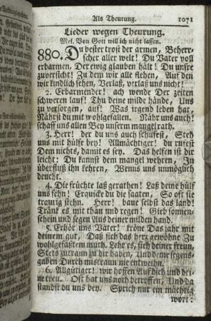 Lieder wegen Theurung.