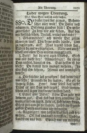 Lieder wegen Theurung.