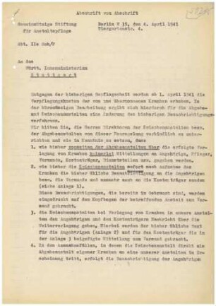 Patientenverlegung - Korrespondenz, Verlegungslisten - Blatt 50-69