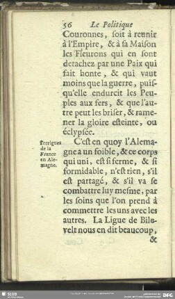 Intrigues de la France en Alemagne
