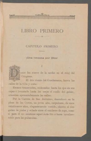 Capítulo primero - ¡Una limosna por Dios!
