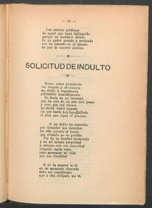 Solicitud de indulto