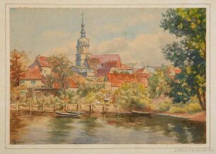 Frieda Boehr - Stadtansicht mit Kirchturm