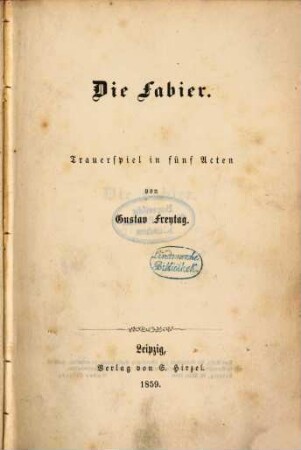 Die Fabier : Trauerspiel in fünf Acten