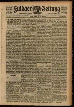 Ausgabe vom Montag, den 17. Juni 1907.