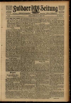 Ausgabe vom Montag, den 17. Juni 1907.