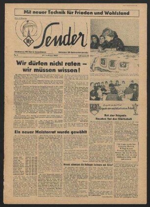 Betriebszeitung 'WF-Sender', Nr.8/1959 (27. Februar 1959)