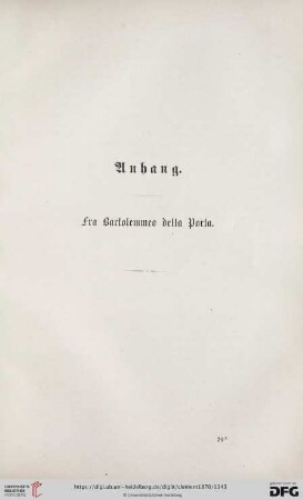 Anhang: Fra Bartolommeo della Porta (von C. Clauß)
