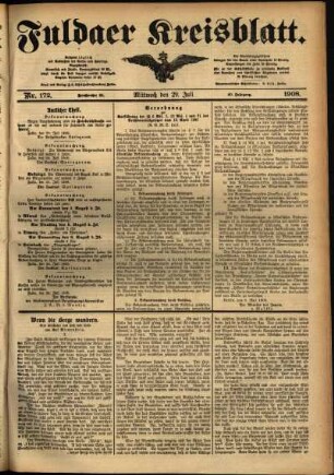 Ausgabe vom Mittwoch, den 29. Juli 1908.