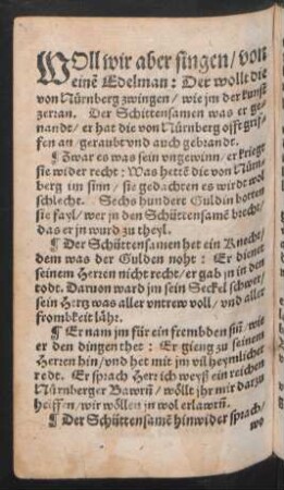 WOll wir aber singen/ von || eine[m] Edelman:
