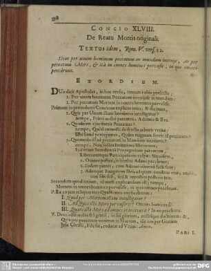 Concio XLVIII. De Reatu Mortis originali