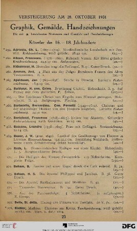 Graphik, Gemälde, Handzeichnungen (Nr. 259-467)