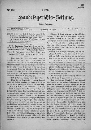 No. 30. 24. Juli 1875