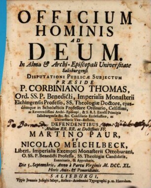 Officium Hominis Ad Deum