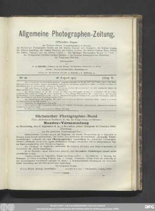 Nr. 22. 28. August 1903. Jahrg. X.
