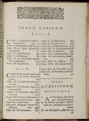 Index Capitum [und] Index Quaestionum.