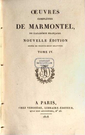 Oeuvres complètes de Marmontel, 4. Contes moraux ; 2