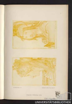 6. "Architektur" allegorische Composition. - "Pallas Athene" allegorische Composition.