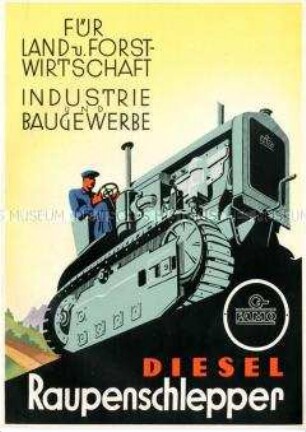 Für Land u. Forst-Wirtschaft / Industrie und Baugewerbe / Diesel Raupenschlepper