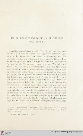 28: Der archaische Friedhof am Stadtberge von Thera