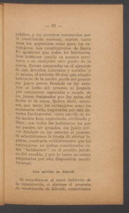 Una opinión de Alberdi