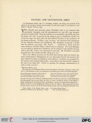 V Victory - and Westminster Abbey