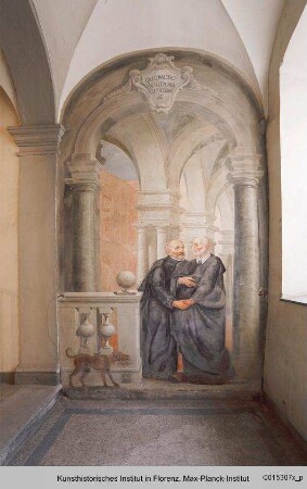 Philippus Neri empfängt Giovanni Leonardi in der Kirche S. Girolamo della Carità in Rom
