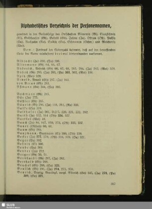 Alphabetisches Verzeichnis der Personennamen