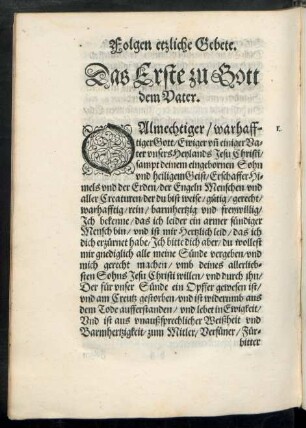 Folgen etzliche Gebete.